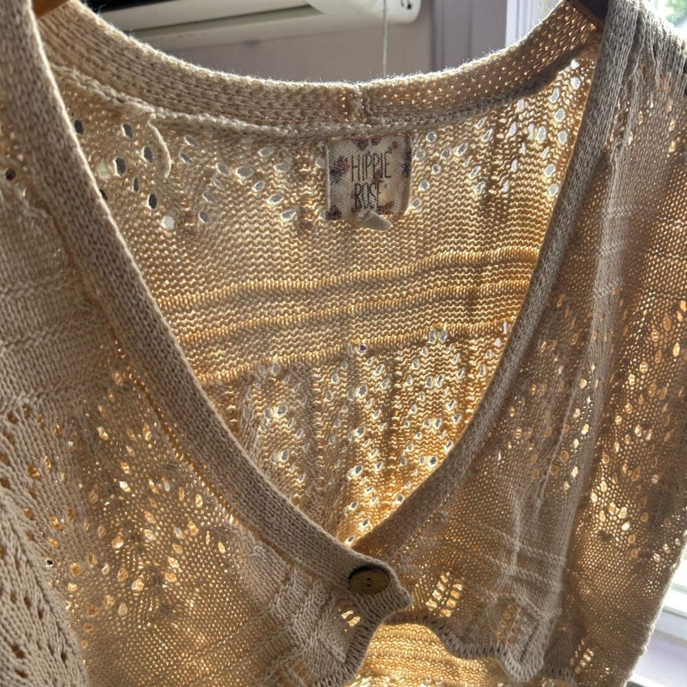 Hippie Rose Cream Knit Top